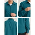 thumbnail image 6 of Lars Amadeus Men's Corduroy Shirt Button Down Regular Fit Long Sleeves Shirts, 6 of 6