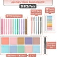 thumbnail image 2 of Aesthetic Book Annotation Kit Aesthetic Highlighters and Gel Pens Transparent Sticky Notes Transparent Sticky Tabs for Books No Bleed Highlighters for Bible Pages No Bleed, 2 of 6