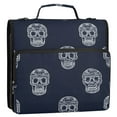 thumbnail image 2 of ALAZA Zipper Binder Skulls Pattern 3 Ring Trapper Keeper File Folder Organizer Bag, 2 of 8