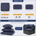 thumbnail image 4 of RADIATA Outdoor Sofa Seat Cushion Covers Replacement for Patio Furniture Set Cushions Cover Backrest Pillow Covers Navy Blue 27x27 Inch, 4 of 8
