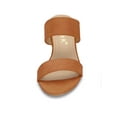 thumbnail image 6 of BLISSFUL STEP Women's Shoes Dual Straps Mid Block Heel Slide Sandals Orange 6, 6 of 7