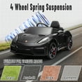 thumbnail image 5 of Porsche 718 12V Powered Ride on Toys, Kids Ride on Cars Sports Car with Remote Control, 4 Wheel Suspension, Bluetooth, Music, LED, Safety Belts, Electric Car for Toddler 3-6 Yr Boy Girl Gifts, Black, 5 of 9