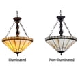thumbnail image 3 of RADIANCE Goods Tiffany-Style 2 Light Mission Inverted Ceiling Pendant Fixture 18" Shade, 3 of 3