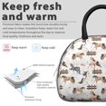 thumbnail image 3 of Wild Horse Pattern Insulated Lunch Box for Adults - Retro Rural Design Lunch Bag with Front Pocket, Dual Zipper Closure & Leakproof Lining (Women/Men), 3 of 4
