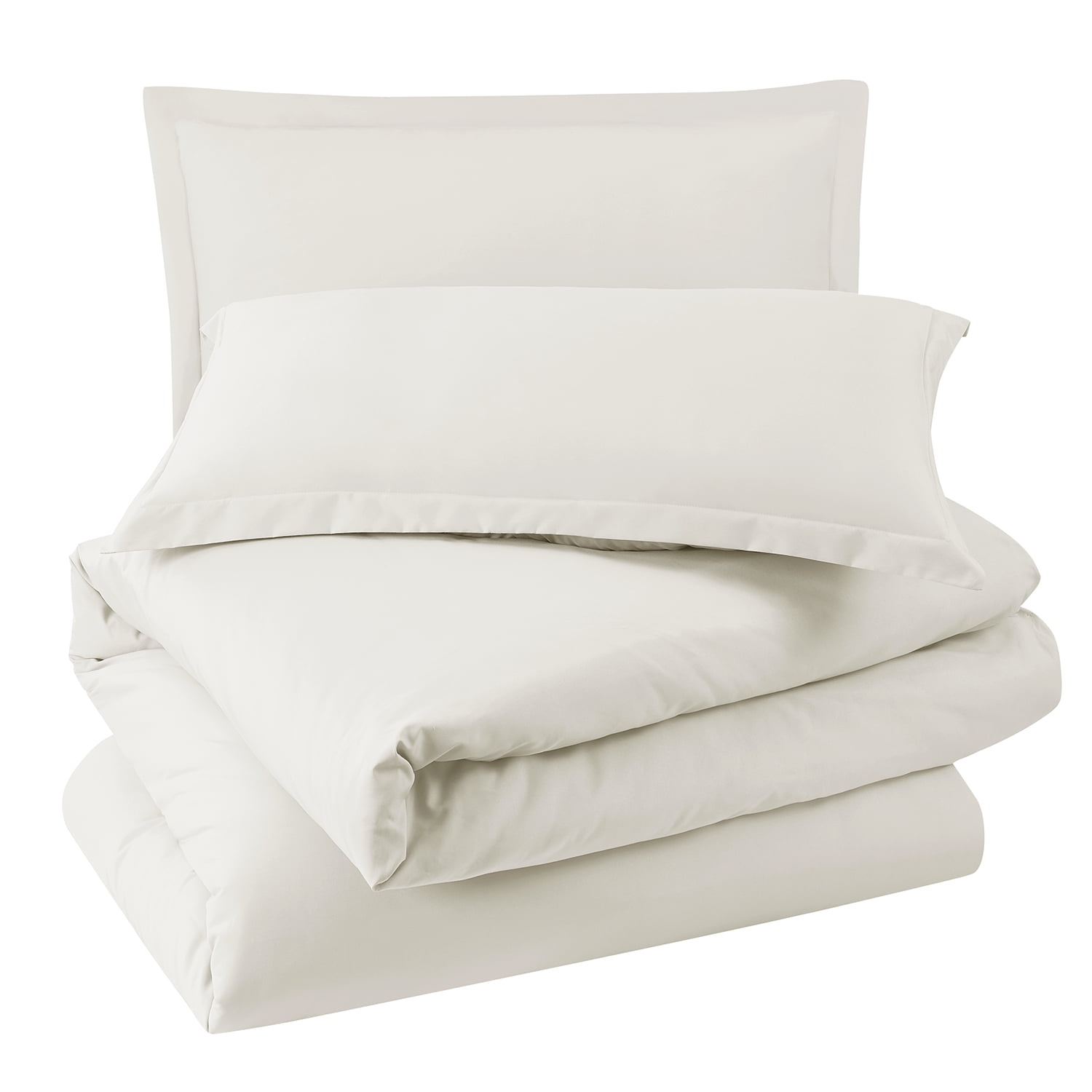 LammaLoe Duvet Cover King 3 Piece, Luxury Microfiber Bedding Sets with 2 Pillow Shams, Off white