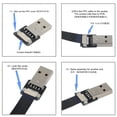 thumbnail image 4 of Chenyang CY Down Angled USB 2.0 Type-A Male to Type-A Male Data Flat Slim FPC Cable 90 Degree for FPV and Disk and Scanner and Printer, 4 of 7