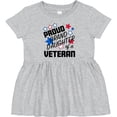 thumbnail image 3 of Inktastic Proud Granddaughter of a Veteran Veterans Day Girls Baby Dress, 3 of 5