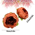 thumbnail image 3 of Faux Flowers, Fake Flowers, Peony Flower Buds Artificial Round Peony Heads Fake Peony Heads Bulk for Wedding Flower Wall, DIY Crafts Bridal Bouquets Party Home Decor Brick Red 1Pcs, 3 of 8