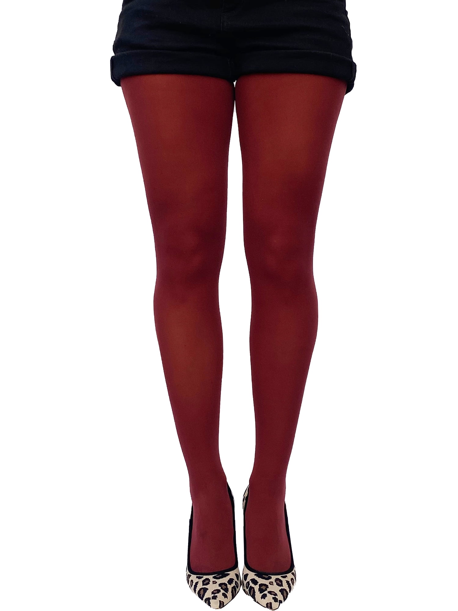 Burgundy Semi-Opaque Pantyhose Shop Now