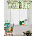 thumbnail image 3 of Lucky Cat St. Patrick''s Day Kitchen Curtains Valances for Windows Green Spring Shamrocks Tree Rod Pocket Window Treatment for Kitchen/Living Room/Bedroom/Bathroom, 54" X 18",, 3 of 5