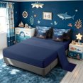 thumbnail image 4 of meiyoeat Forest Lake Camping Full Size Bedding Sets for Men Boys, Moonlight Mountain Lake Campfire Full Size Bed in a Bag, Blue, Blue Reversible, 7 Pieces, 4 of 6