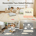 thumbnail image 3 of SPACIOUS SPACE FOR FAMILY FUN: Transform playtime into a cherished family moment with our generously sized baby play mat, measuring 79x71 inches., 3 of 7