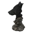 thumbnail image 3 of Western Rustic Wildlife Forest Black Bear Bust Figurine with Rocky Steppes Stand, 3 of 9