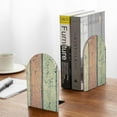 thumbnail image 5 of Lsque Hardwood Printed Wood Bookends,Non-Skid Bookend for Shelves,Heavy Duty Support Bookends,Non-Slip Foam Pads for Office, Home, and Library,1 Pair, 5 of 8