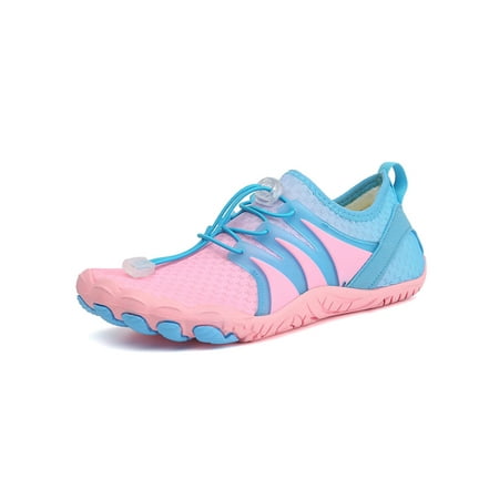 

Bellella Unisex Aqua Socks Beach Hiking Shoe Quick Dry Water Shoes Lightweight Sneakers Climbing Swim Athletic Sneaker Pink 7