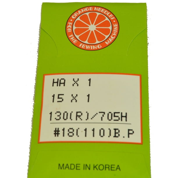 Orange Sewing Machine Needle Size 18, HOBP110