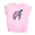 thumbnail image 4 of Trendy Turtle Shirt for Women, Teens & Kids Summer Sea Turtle T-Shirt Pink Shirt 4T, 4 of 5