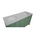 thumbnail image 4 of Horizon 60" Double Bathroom Vanity with Sage Green Cabinet and Engineered Carrara Top, 4 of 5