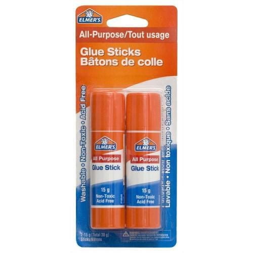 Bâtons de colle tout usage Elmer's, lavables, non toxiques, 15 g 2 unités