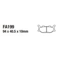 thumbnail image 2 of Balata para motocicleta EBC FA199HH SFA199HH Negro Acero, 2 of 2