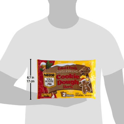 Nestle Toll House Rolled & Ready Gingerbread Cookie Dough Sheets 16 Oz.