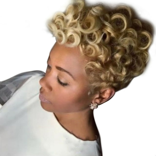 Perruques Courtes en Cheveux Humains Perruque Ondulée Résistante à la Chaleur Perruques en Cheveux Synthétiques Lace Front pour Femmes Naturelles Perruques pour Femmes