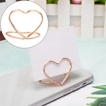 Rose Gold Heart Shape Place Card Holder - Mini Table Photo Picture Holders for Wedding Party Birthday Office