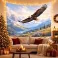thumbnail image 3 of Bald Eagle Wings with Spread Soaring Scenic Mountain, Mystical Fantasy for Space Lovers, Galaxy Room Decor, Mother'S Day Gift, Tapestry Wall Hanging for Bedroom and Dorm, 3 of 6