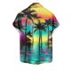 thumbnail image 4 of Blusa y camisa de manga corta con cuello vuelto para hombre, estilo casual, con cuello estampado, manga corta, botones, moda, cárdigan con bolsillo, blusa de poliéster para hombre, 4 of 4