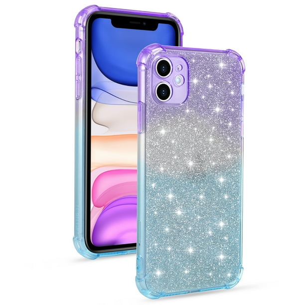 Iphone 11 Pro Max Case Dteck Slim Fit Glitter Gradient Color Tpu Case Four Corner Shockproof Cover For Apple Iphone 11 Pro Max Purple Blue Walmart Com Walmart Com