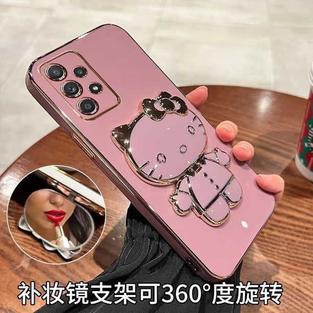 Funda magnética A53 para Samsung Galaxy A12, A13, A22, A32, A52, A50, A72, A23, A33, A53, A73, A51, A71, M31, M51, M33, soporte de espejo de dibujos animados Fivean unisex