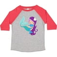 thumbnail image 3 of Inktastic Cute Mermaid, Little Mermaid, Purple Hair, Dolphin Girls Toddler T-Shirt, 3 of 5