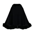 thumbnail image 3 of Domuza Faux Fur Shawl Wrap for Women Winter Warm Knitted Cardigan Jacket Evening Dresses Cape Shrug Black, 3 of 3