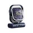 thumbnail image 2 of Blueek Wall Mounted USB Rechargeable Fan with Digital Display, 5 Speeds & Quiet Operation - Ideal for Home & ice Use,Blue, 2 of 6