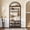Vintage color-80cm, variant on Arched Hall Tree Coat Rack with Shoe Storage, Freestanding Entryway Organizer with Multi‑Hooks & 3‑Tier Shoe Shelves, Metal Frame Coat Shoe Rack for Entry Hallway - Black 100cm