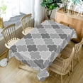 thumbnail image 2 of RisChhery Moroccan Gray Rectangle Tablecloth,52x70 Inch,Wipeable Stain Resistant Table Cover for Kitchen, 2 of 6