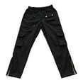 thumbnail image 4 of LpwkSSA Men's Elastic Drawstring Zipper Pants Multi Pocket Casual Work Pants Lightweight Breathable Comfortable Suitable for Outdoor School Street Wear Exercise Black XXXL, 4 of 5
