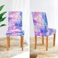 thumbnail image 3 of Yayeee 2 Pack Dining Chair Covers Stretch Parson Chairs Slipcovers Seat Protector, Pastel Pink Marble Pattern, 3 of 6