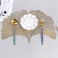 thumbnail image 2 of Manteles individuales decorativos con forma de hoja de ginkgo dorada, manteles individuales de PVC huecos, 2 of 5