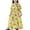 Yellow, variant on Herrnalise Muslim Long Dress Middle Big Girls Long Sleeve Round Neck Lace Print Dress Deals !