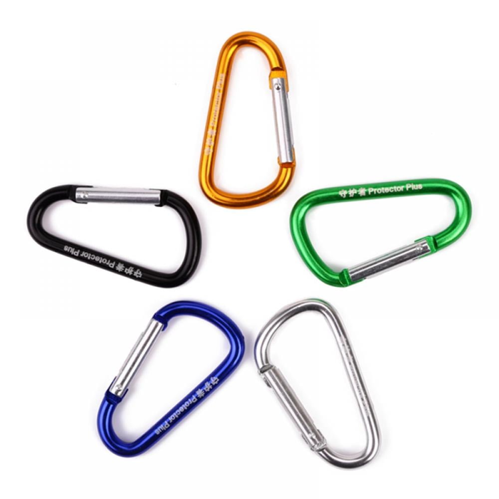 1pc Carabiner Clip Hiking Climbing Hook Buckle With Strap Key Ring Keychain 
