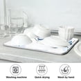thumbnail image 7 of Yayeee Dish Drying Mat for Kitchen Counter 16"x18" Microfiber Absorbent Pad, White Snowman, 7 of 7