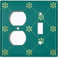 thumbnail image 4 of Metal Light Switch Plate Cover Elegant Green Yellow Diamond Cross Damask DAM092, 4 of 13