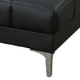 thumbnail image 4 of Poundex Bonded Leather Cocktail Ottoman In Black, 4 of 6