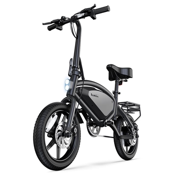 Jetson Axle X Portable Folding Electric Bike With Pneumatic 12 in Tires, Black