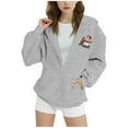 thumbnail image 2 of Sudadera con capucha y manga larga para niños y niñas, estilo informal, deportivo, con estampado degradado, cuello redondo, poliéster, 2 of 6