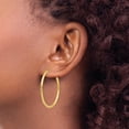thumbnail image 3 of 14k Yellow Gold Round Endless 2mm Hoop Earrings, 3 of 8