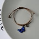 thumbnail image 2 of Moda popular mariposa azul pulsera mujer viento frío ins viento diseño pareja red pulsera roja 312B azul uno, 2 of 2