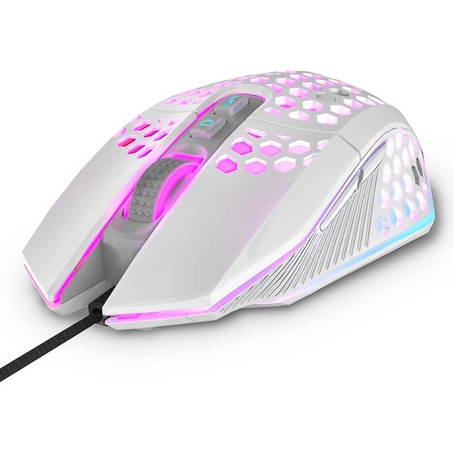 Souris de Jeu Ergonomique - Souris Filaire Usb avec 6 Niveaux de Dpi / Boutons Personnalisables / Rgb Rétro-Éclairage - pour Windows 7/8/10/xp, Vista, Linux, Pc/mac/Ordinateur Portable