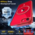 thumbnail image 3 of Funda Hensinple para iPhone SE de 4,7 pulgadas, magnética, transparente, roja, MagSafe, 3 of 7